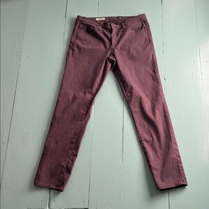AG Adriano Goldschmied Mauve Jeans size 31 regular stilt cigarette style